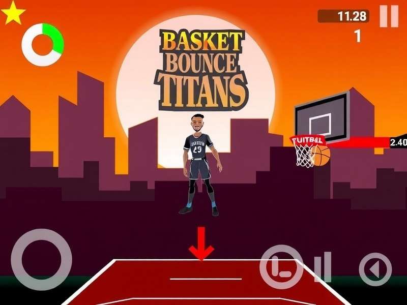 Basket Bounce Titans Gameplay Screenshot